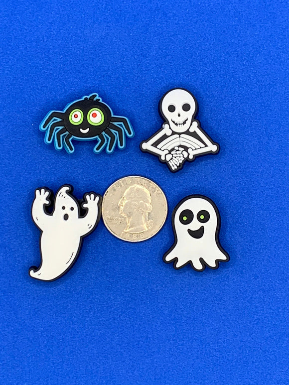 Halloween Ghosts Skeleton Spider  Charm Set