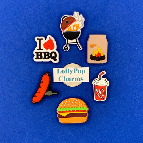 BBQ Barbecue Grill Grilling  Charm Set