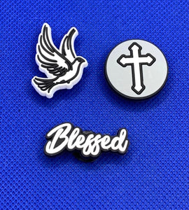 Blessed Dove Cross Religious  Charm Set