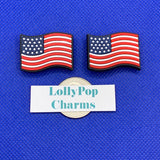 American Flag Patriotic  Charm Set