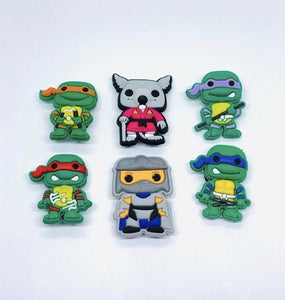 6 pc Charm Set. Teenage Mutant Turtles