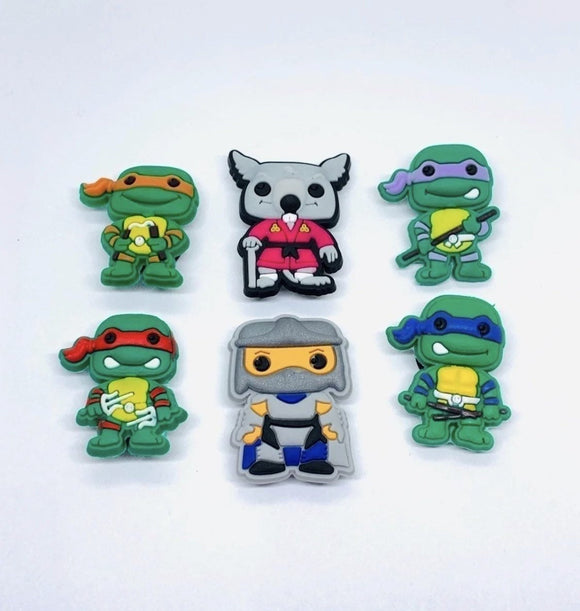 6 pc Charm Set. Teenage Mutant Turtles