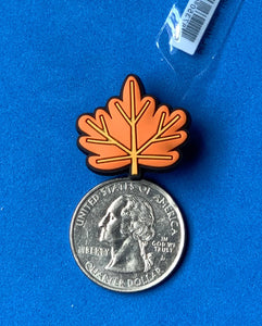 Fall Orange Leaf Charm