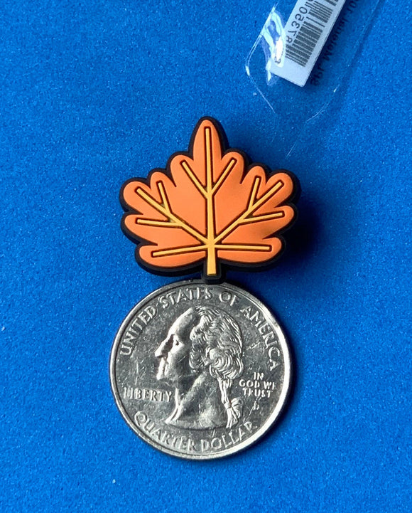 Fall Orange Leaf Charm