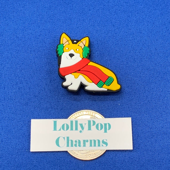 Christmas Winter Holiday Corgi Dog Charm