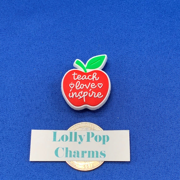 Teach Love Inspire School Teacher Charm