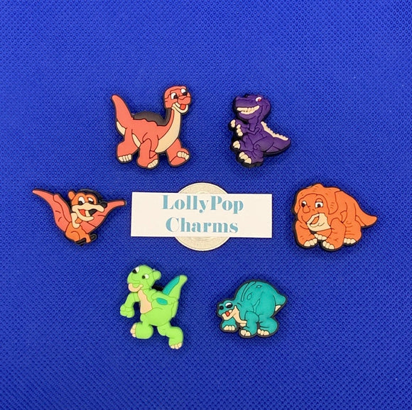 6pc Land Before Time Dinosaur Charm Set