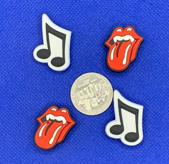 4 pc Rock and Roll Music Charm Set