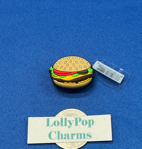 Cheeseburger Hamburger Charm With Tag