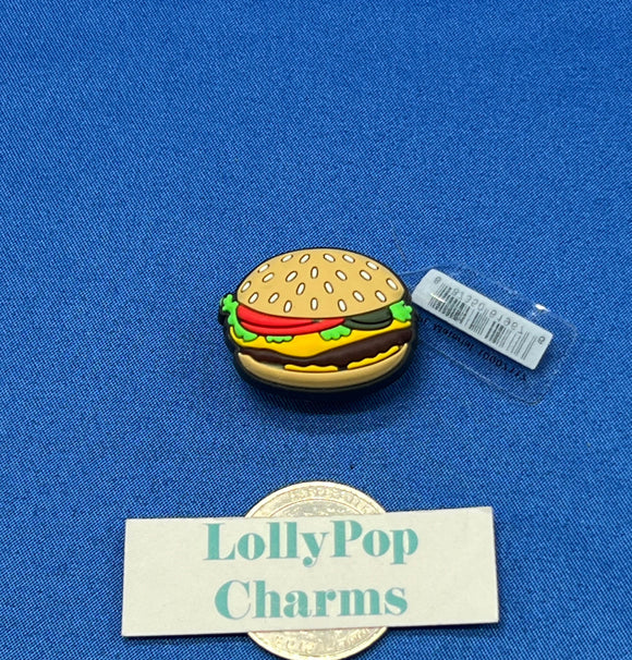Cheeseburger Hamburger Charm With Tag