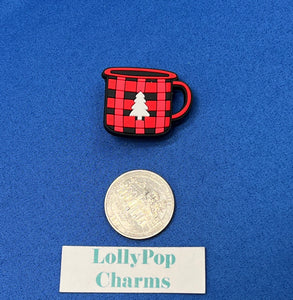 Christmas Holiday Plaid Cup Charm