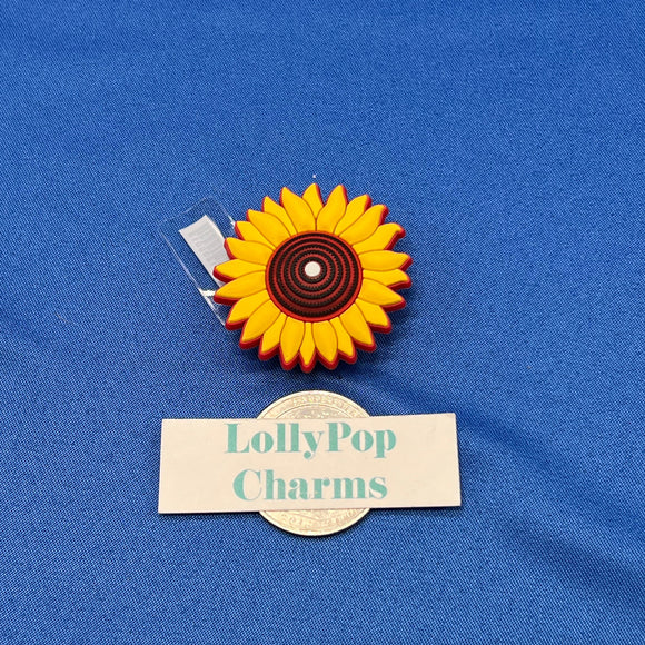 Large Yellow Sunflower Charm