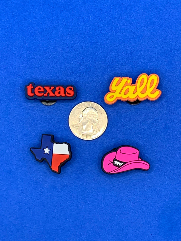 Texas Theme Pink Hat charm set