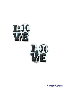 Baseball Love Shoe Charm Set