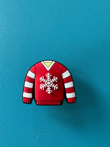 Red Ugly Sweater Christmas Charm