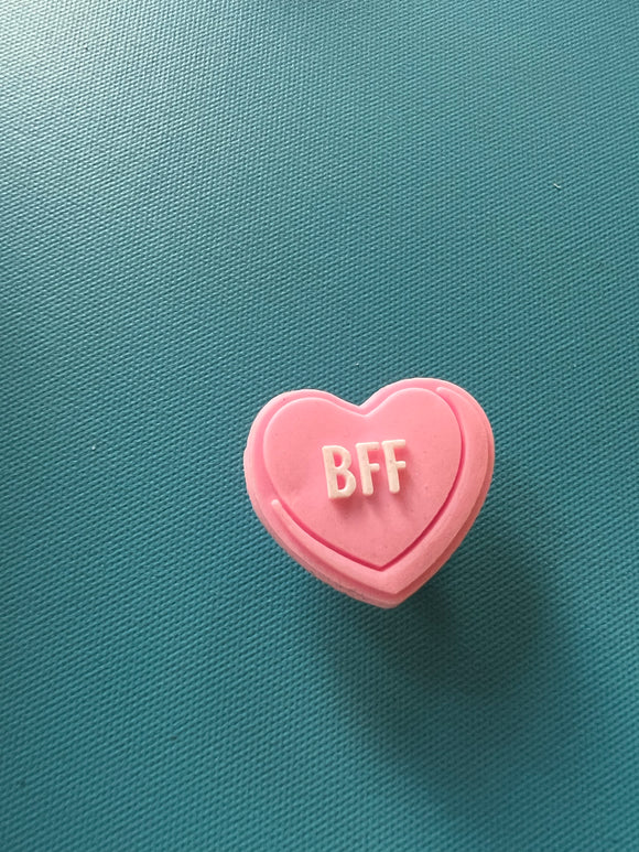 BFF pink Heart Charm