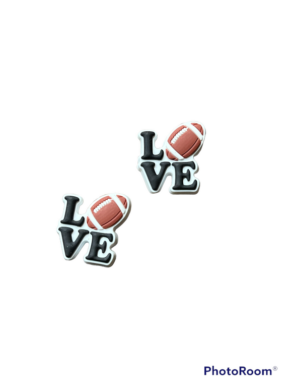 Love Football Shoe Charm Set