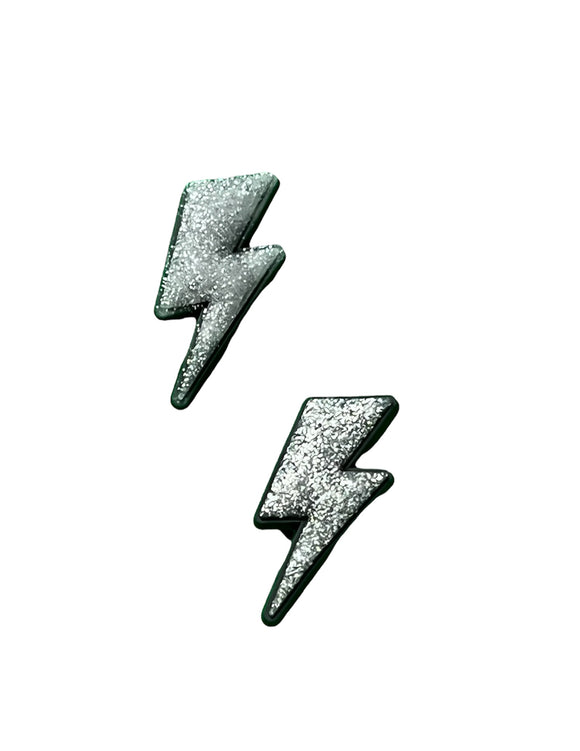 Silver Lightning Bolt Charm Set
