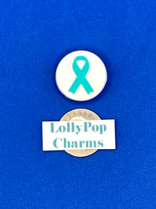 Teal Awareness Ribbon Charm