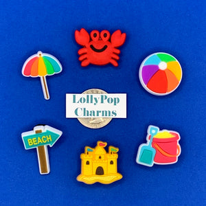 Beach Sand Castle Theme Charm Set