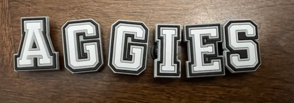 Aggies letters Texas A&M Aggie College Charms – LollyPop Charms