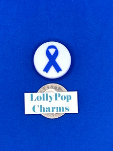 Blue Awareness Ribbon Charm