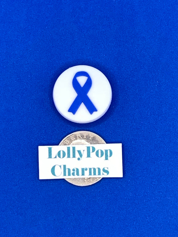 Blue Awareness Ribbon Charm