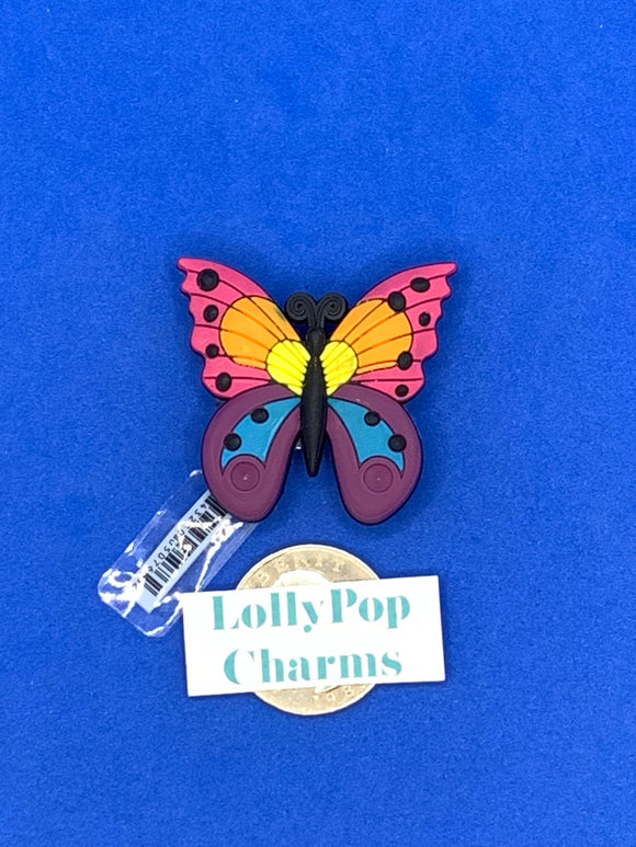 Multicolored Butterfly charm with tag