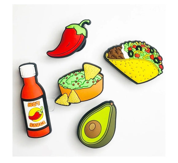 Mexican Food Shoe Charm Set