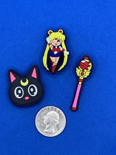 Sailor Moon Three Piece Charm Set